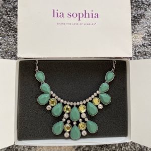 SOLD lia sophia Stone, Crystal + Glass Necklace